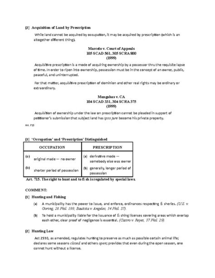 Can patrimonial property be acquired by prescription?