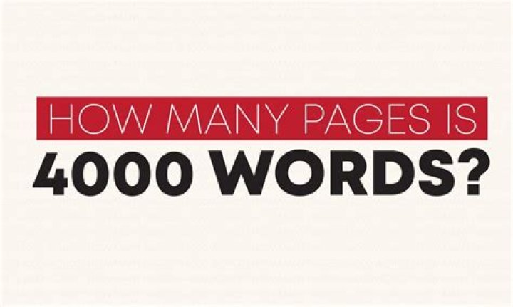 How many pages make up 4000 words?