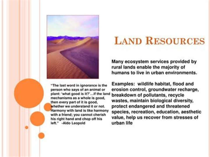What are the land resources?