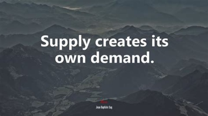 Who says supply creates its own demand?