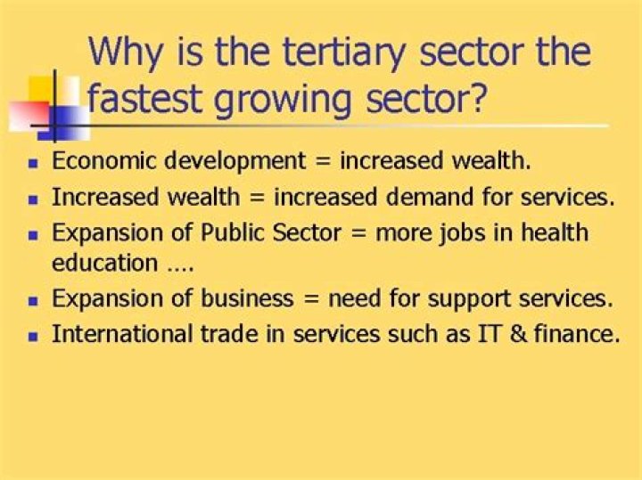 Why is the tertiary sector growing?